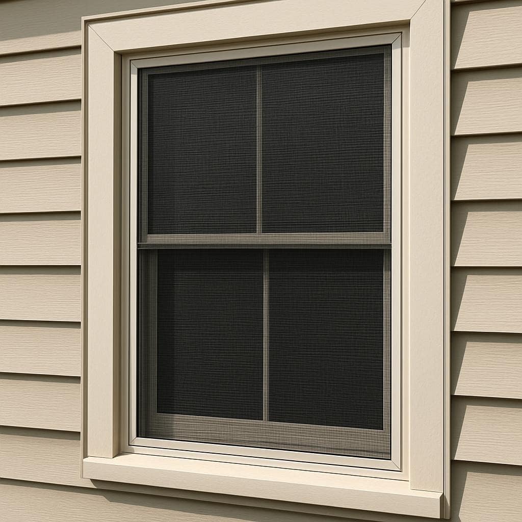 Window screen repair for torn, bent, and hail-damaged screens in Oklahoma City Metro.